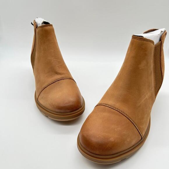 Sorel Shoes - Sorel Boots Womens 10.5 Tan‎ Evie Lug Sole Wedge Ankle Pull on Bootie NEW
